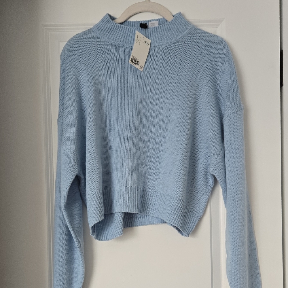 Divided Light Blue Cowl Neck Sweater